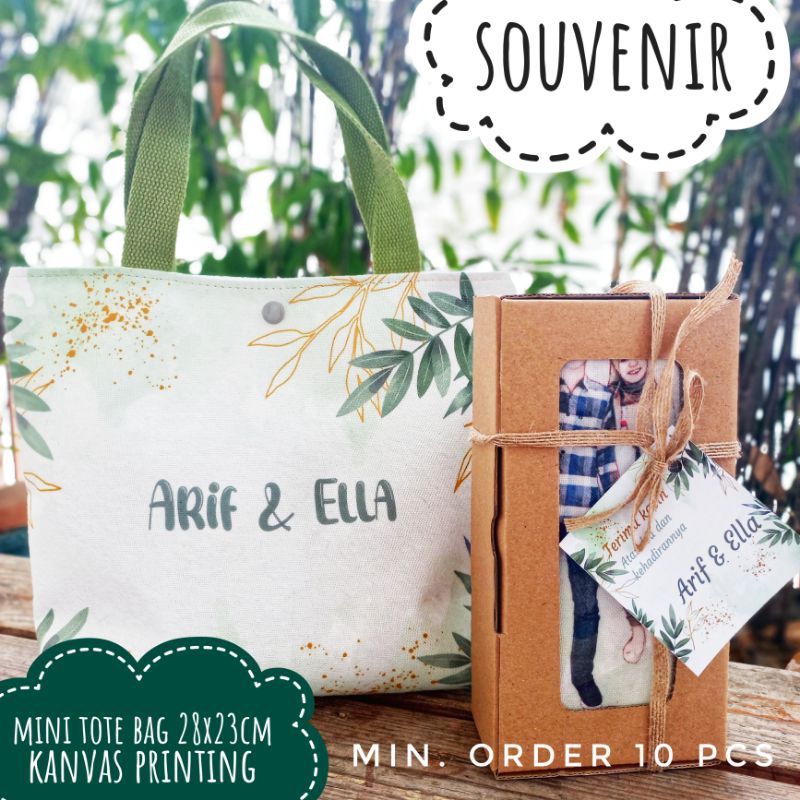 Souvenir mini tote bag kanvas printing