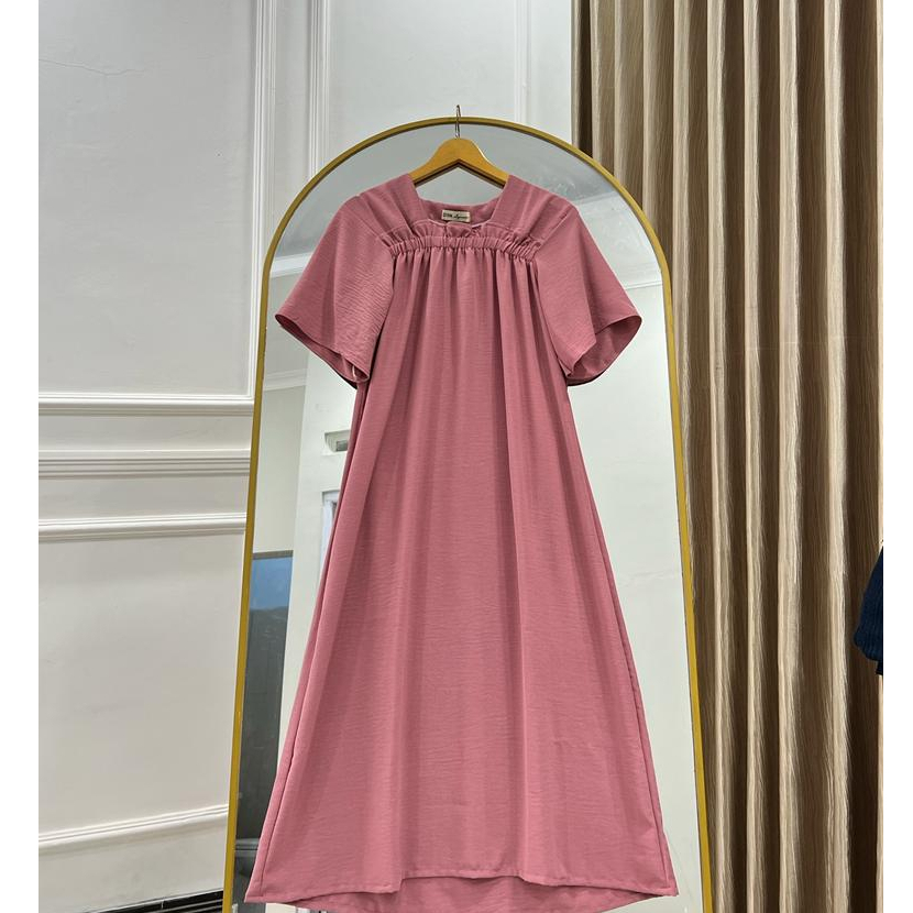 Shena Dress Fuji / Daster Zara Crinkle Airflow / Daster Kerut Dada Jumbo LD 120