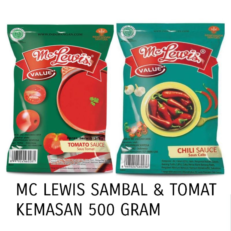 

MC LEWIS SAUS TOMAT & SAMBAL 500GR