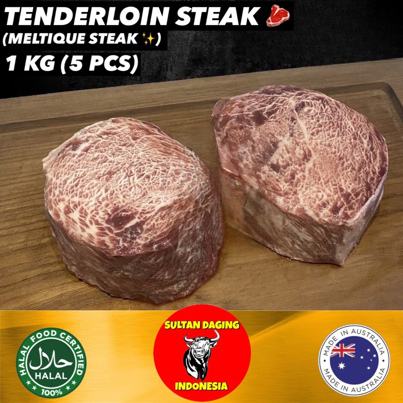 

WAGYU TENDERLOIN MELTIQUE 1 KG IMPORT AUSTRALIA/TENDERLOIN MELTIQUE 1KG/ TENDERLOIN MELTIQUE PREMIUM 1KG/ WAGYU TENDERLOIN ROUND/ BEEF TENDERLOIN 1KG