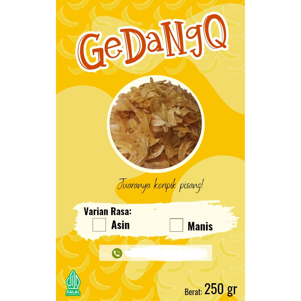 Stiker Kemasan Makanan Snack Camilan Minuman