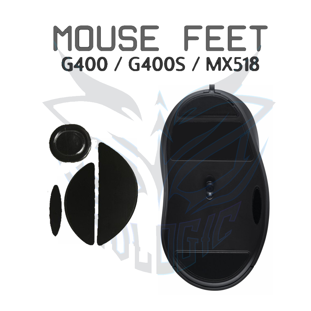 Mouse Feet Glide Logitech G400 / G400S / MX518 - Mousefeet Skates PTFE