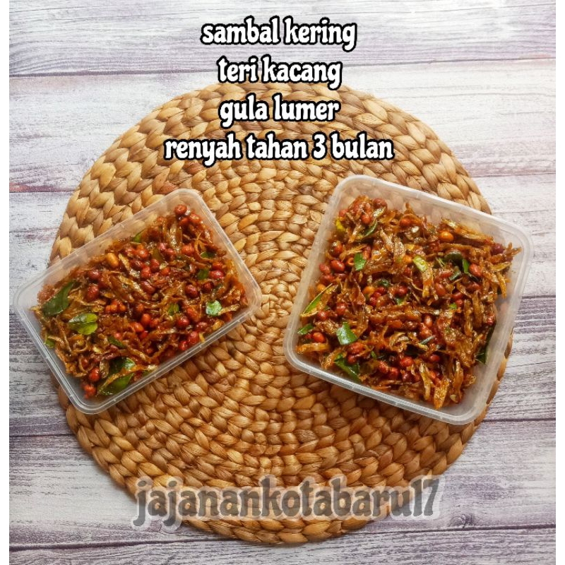 

sambal kering teri kacang renyah gula lumer untuk lauk dan oleh oleh