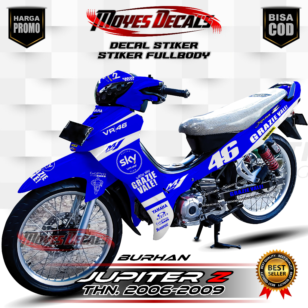 Decal Motor Jupiter Z 2006-2009 Decal motor jupiter Z Fullbody Design Race 2