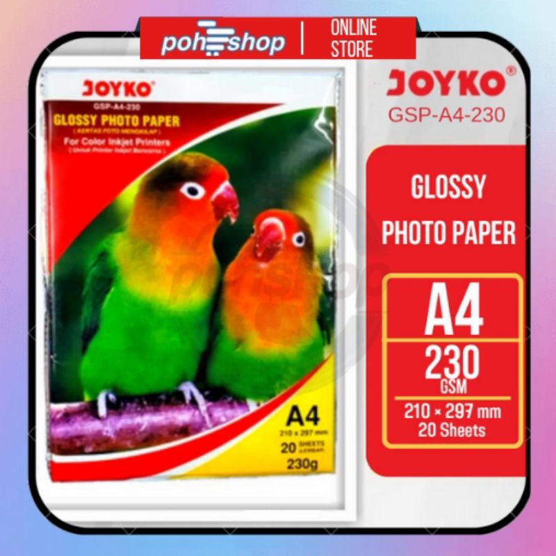 

Joyko Glossy Photo Paper GSP-A4-230