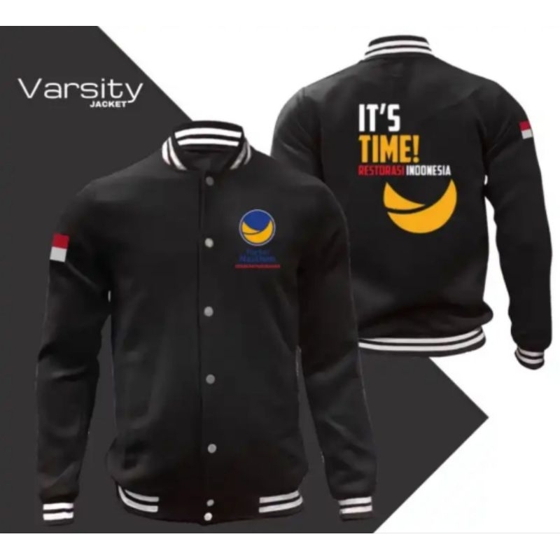 JAKET BASEBALL PARTAI NASDEM/JAKET BASEBALL PRIA/JAKET PARTAI NASDEM