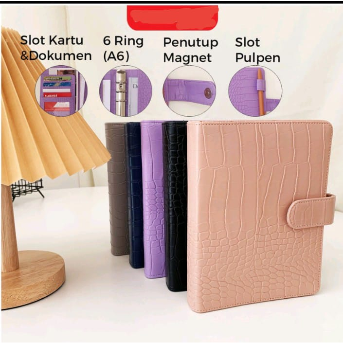 

Binder Polos A6 Eksklusif Croco A6 6 Ring Agenda A6 Croco 6 Ring Binder Organizer Berkualitas Termurah