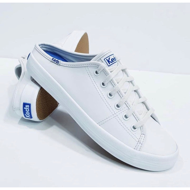 KEDS-KICKSTART MULE LEATHER WHITE