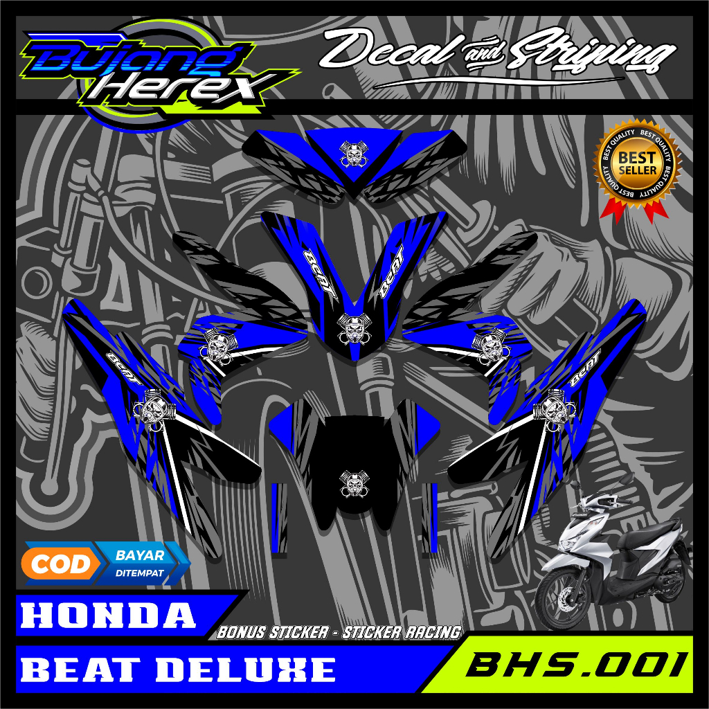 Stiker Decal Beat DELUXE - Sticker Decal Full Body Motor Beat DELUXE. BHS-001