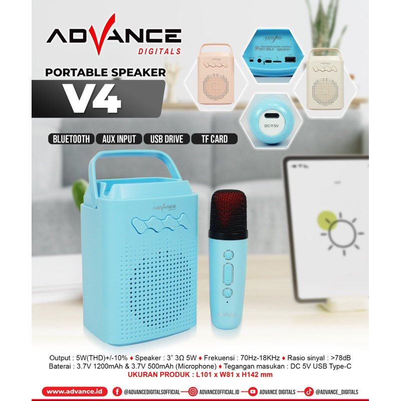 speaker mini portable +mic advance