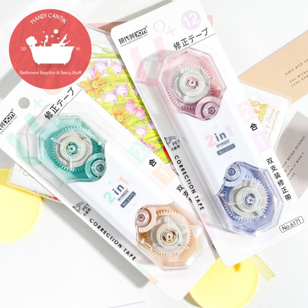 

CORRECTION TAPE 2 IN 1 DOUBLEHEAD DUA SISI 24 METER XDM-6171 TERMURAH LUCU IMUT KADO UNIK ALAT-ALAT SEKOLAH AESTHETIC KOREA ORIGINAL