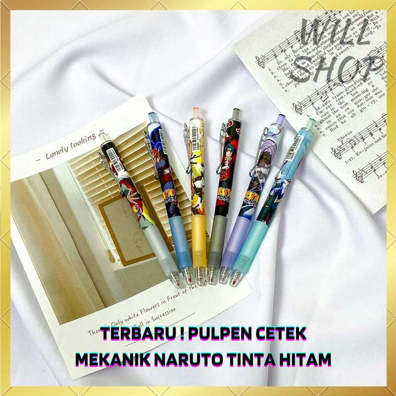 

GROSIRAN 4 8 12 PCS BOLPEN PENA ALAT TULIS SEKOLAH KANTOR / PULPEN CETEK MEKANIK KARAKTER NARUTO LENGKAP VERSI TERBARU TINTA PEN GEL HITAM / HARGA GROSIRAN BISA COD