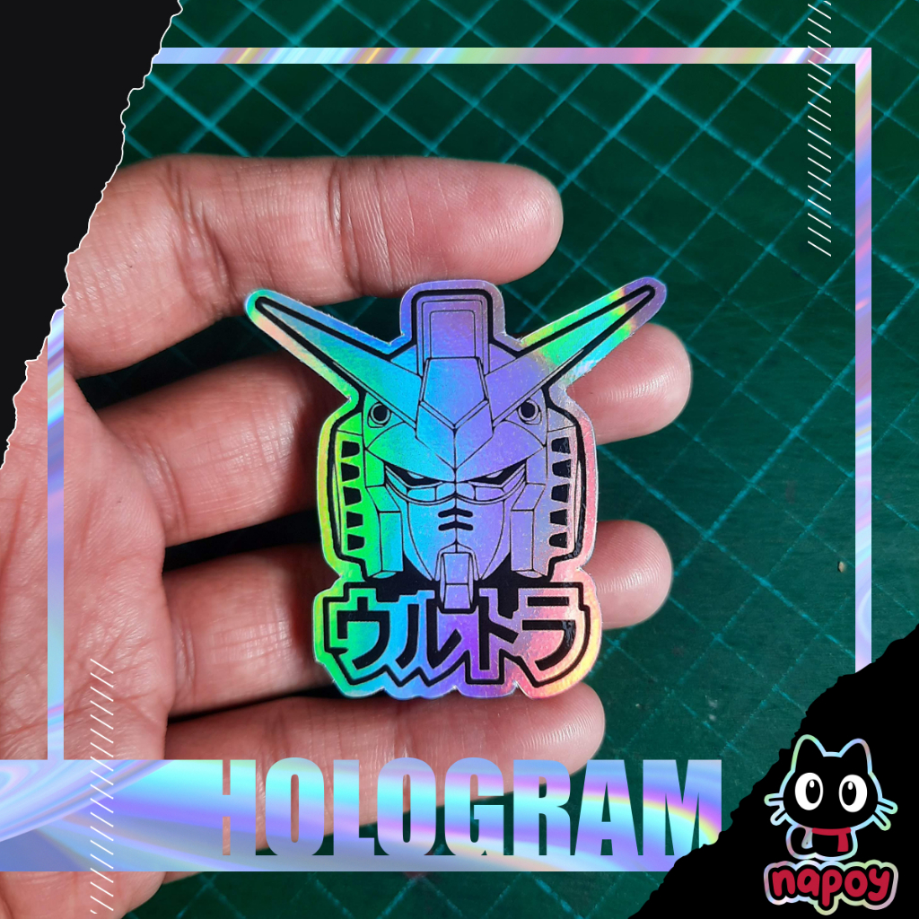 

Stiker Hologram Anime Gunda Line Art