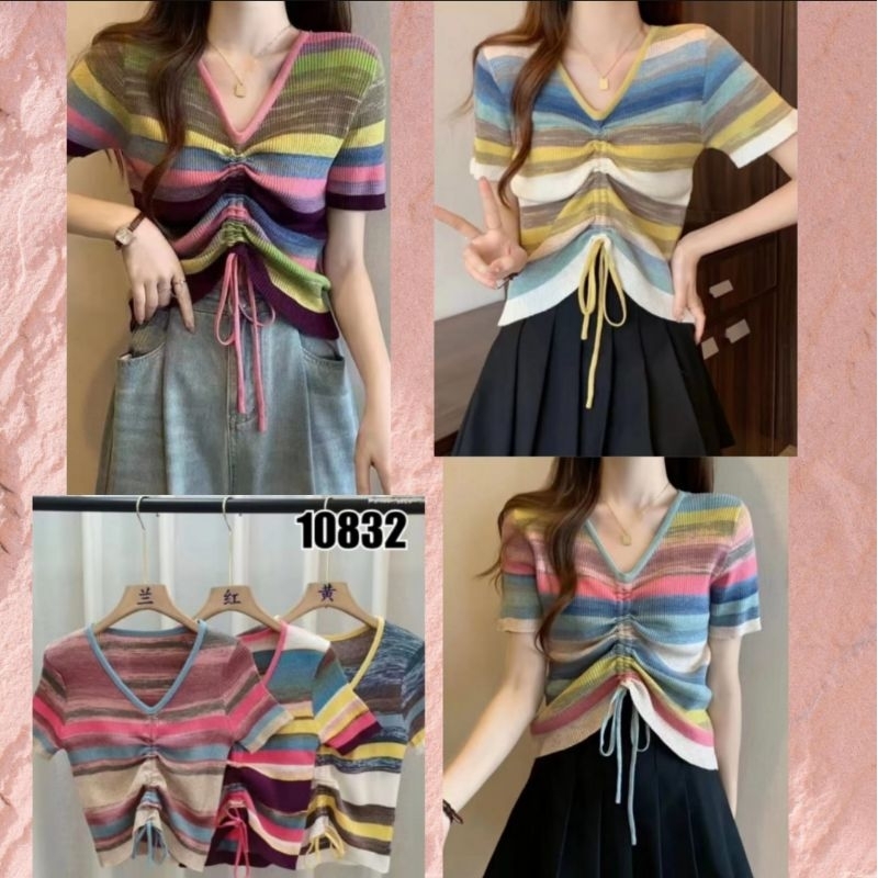 SC-6237 NAOMI TOP IMPORT | Atasan Rajut Import Bkk Atasan Wanita Baju Rajut Import Baju Rajut Wanita