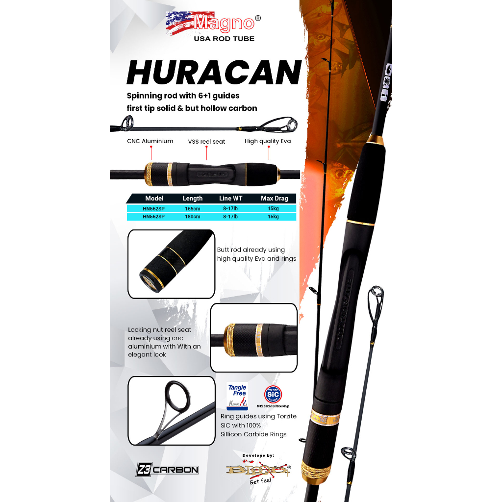 JORAN MAGNO HURACAN 165CM - 8 -17LB