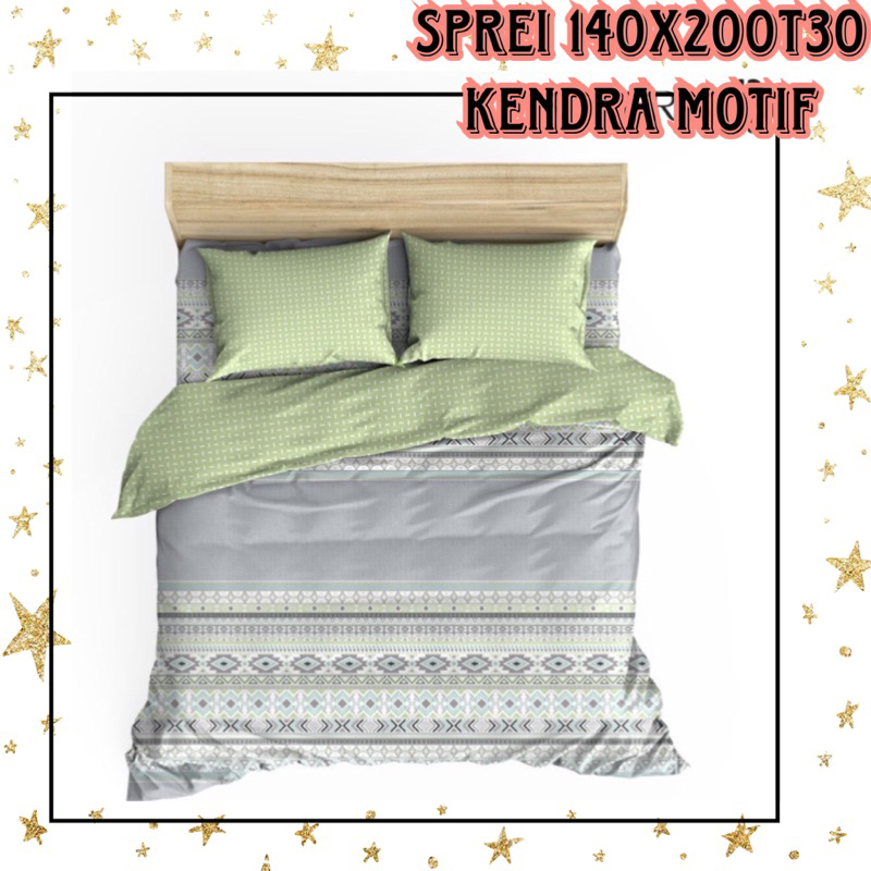 Sprei KENDRA uk 140x200 Tinggi 30cm -Blue Provence Giverny Livia Napa Rain Viggo Blue - twokeysstore