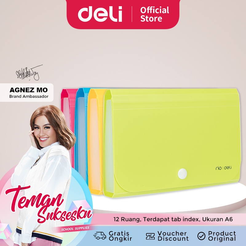 

Deli Expanding File A6 12 Pembagi dengan tab index untuk pengaturan yang lebih mudah E5561