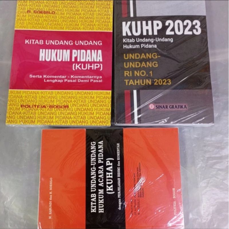 3 Buku Paket KUHP, KUHAP DAN KUHP 2023