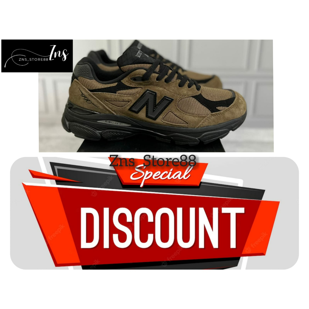 SEPATU PRIA SNEAKERS NB NEW BALANCE 990V4 BROWN BLACK / PREMIUM ORIGINAL