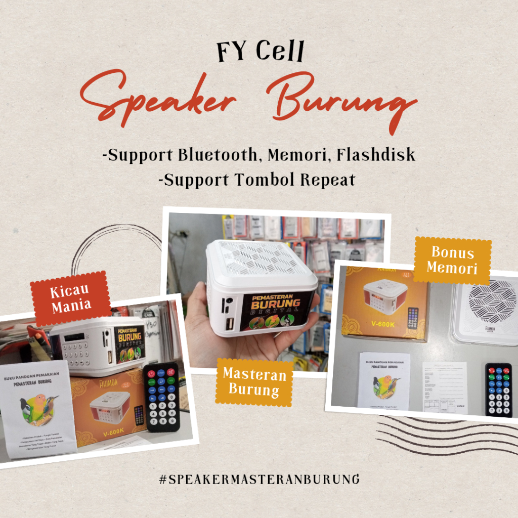 Speaker Masteran Burung Kicau Mania Gratis Memori