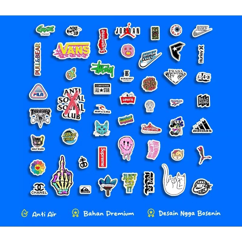 

Stiker Hypebeast 12 pcs (Random)