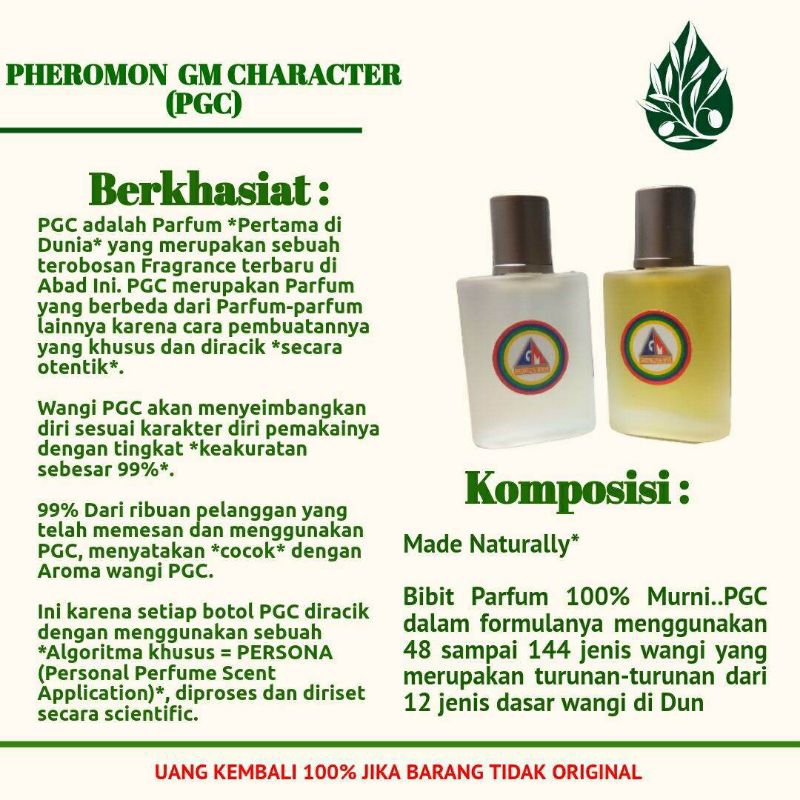 Herbal kabuyutan Parfum pheromone GM (30 ml)