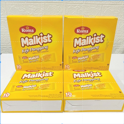 Terlaris Roma Malkist Keju Panggang BOX 10 bks Biskuit Keju Snack Enak
