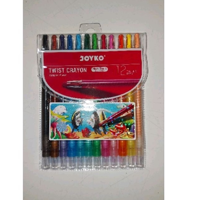 

crayon putar 12 warna joyko