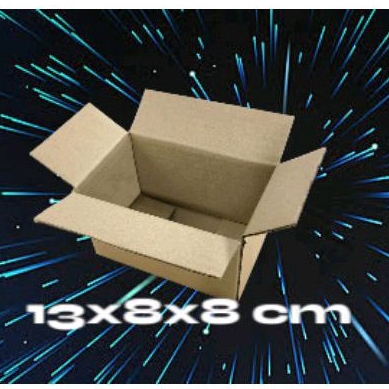 

box kardus 13x8x8 cm packing siap pakai daur ulang polos luar