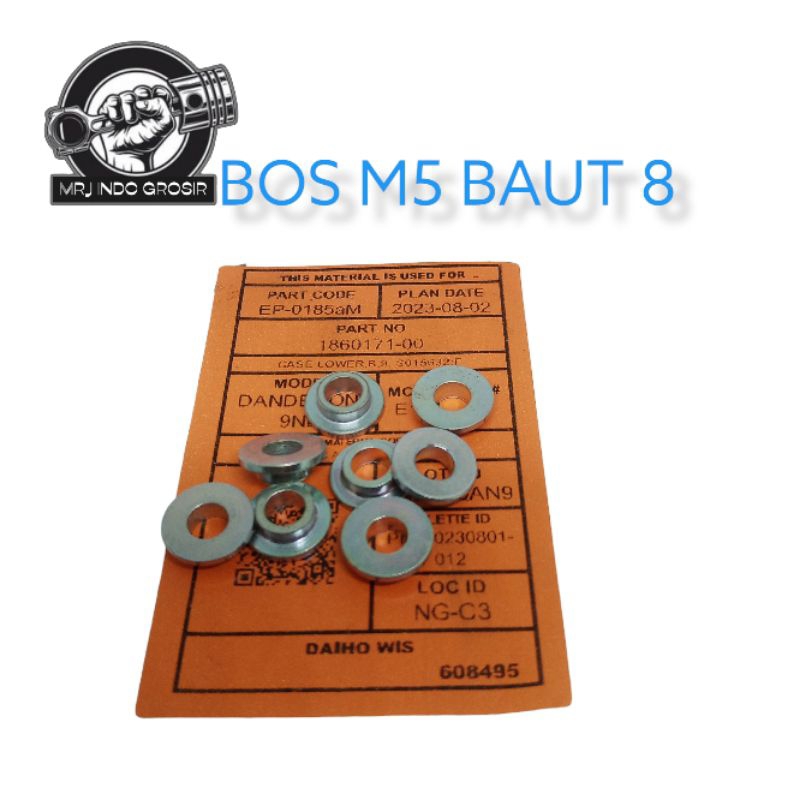 RING TOPI M5 BAUT 8 BOSH RING PLAT M5 UNTUK BAUT 8