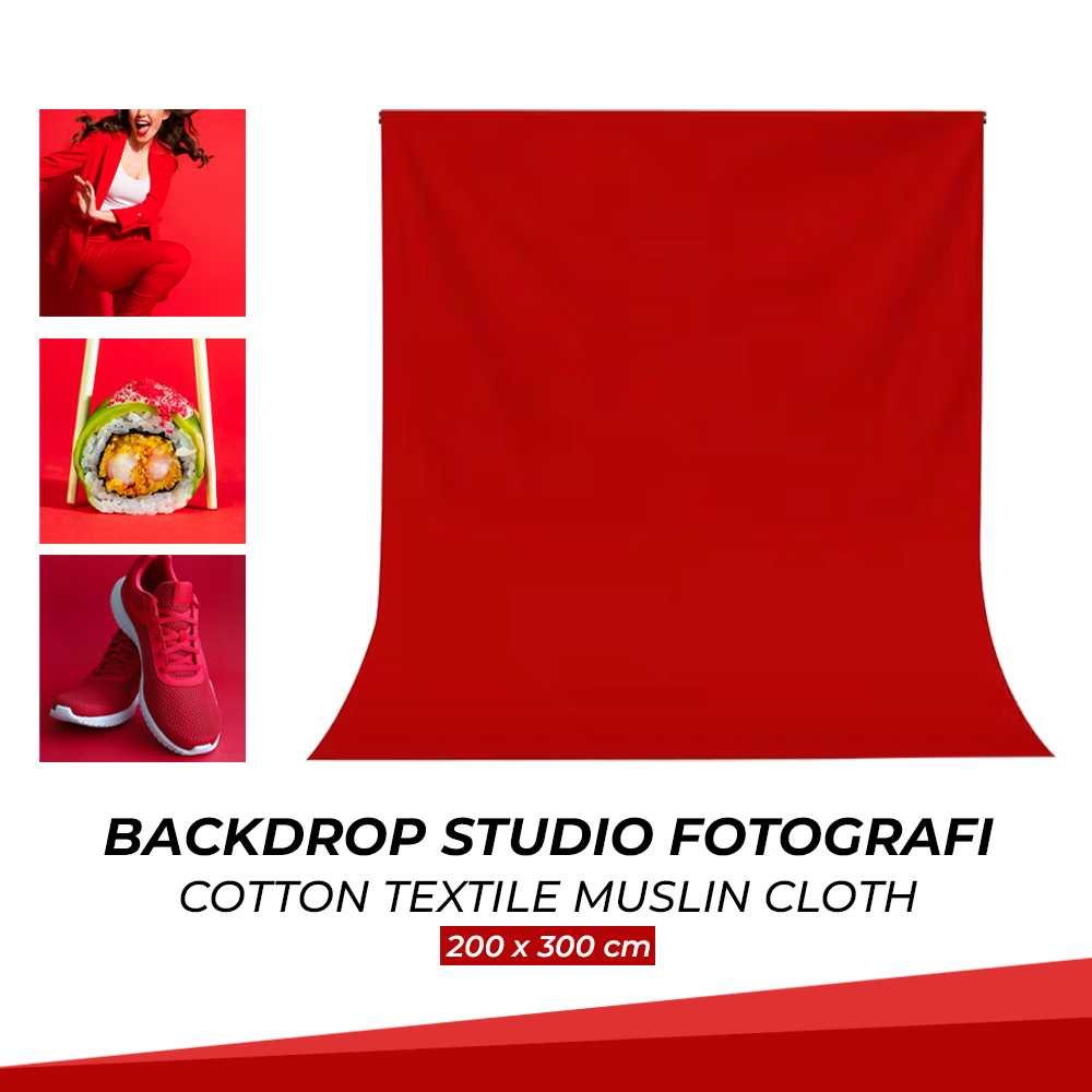 Kain Background Foto Studio Backdrop Foto Produk Baground Konten Polos Besar Hijau Merah Abu Hitam P