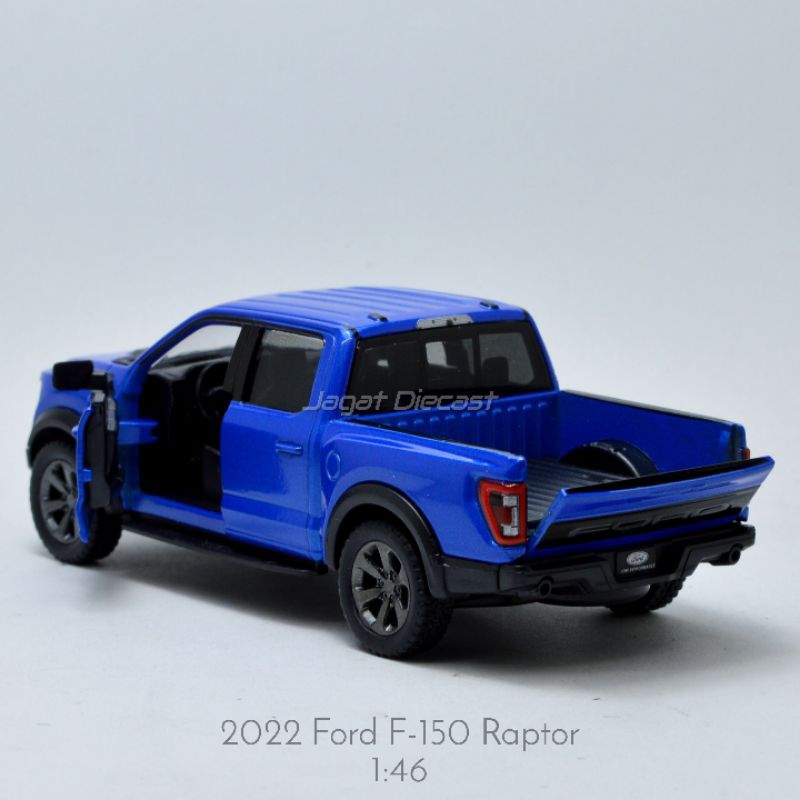 TERMURAH Kinsmart 2022 Ford F-150 Raptor Blue Mainan Mobil Mobilan F150 Jagat Diecast Skala 46