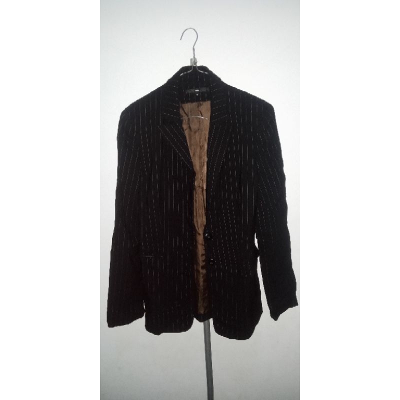 Blazer Hitam Garis H&M second