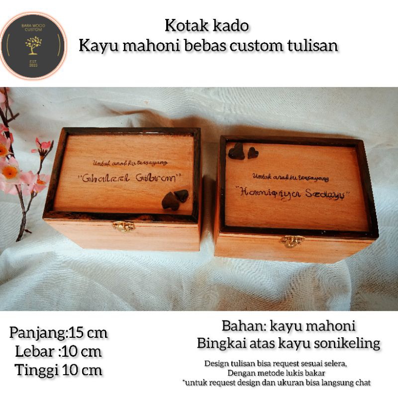 

kotak kado kayu mahoni bebas custom