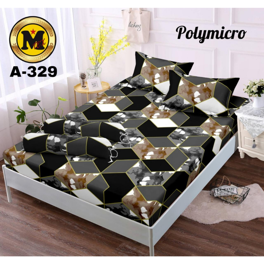 Sprei abstrak marbel hitam 180x200 no1 // 160x200 no2 // 120x200 no.3 // 90x200 no.4
