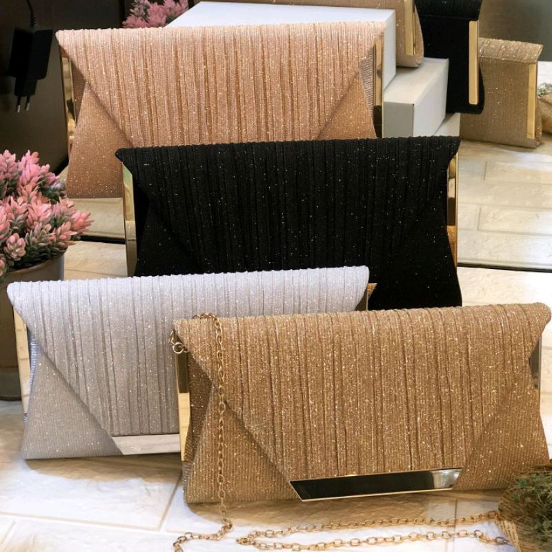 Tas Pesta AISYAH Kondangan Wanita Import Clutch Elegan untuk Acara Formal dan Pernikahan