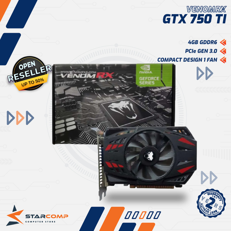 VenomRX GeForce GTX 750 Ti 4GB GDDR5 VGA Venom RX GTX750Ti 750ti
