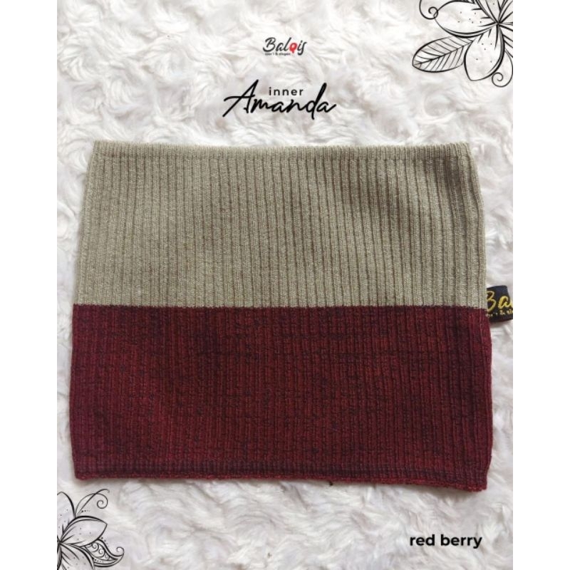 Amanda inner 2 warna rajut premium inner anti pusing ORI Balqis hijab