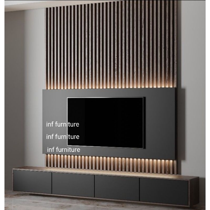 bufet tv backdrop tv minimalis hpl premium