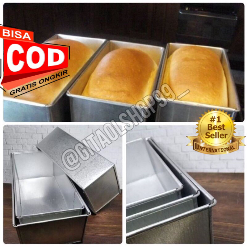 Loyang Roti Sobek Panjang Tinggi 7 Cm 1 Set 3 Pcs Tanpa Tutup Cetakan Roti Tawar Bandung Sobek Gembo