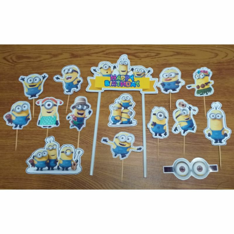 

Toppercake hiasan kue ulang tahun minions banana banana