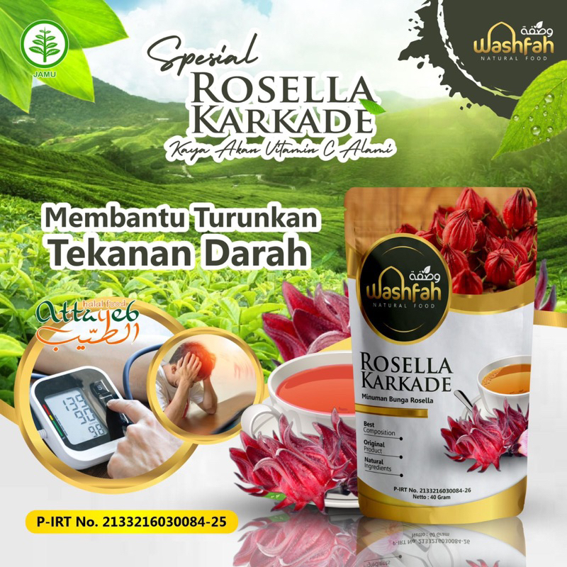 

Mampu Menurunkan Kadar Darah Tinggi Bunga Rosella 100% Organic KARKADE 40GR Antioksidan Mencegah Serangan jantung koroner , aterosklerosis, Stroke dan Pelacakan Stamina Tubuh