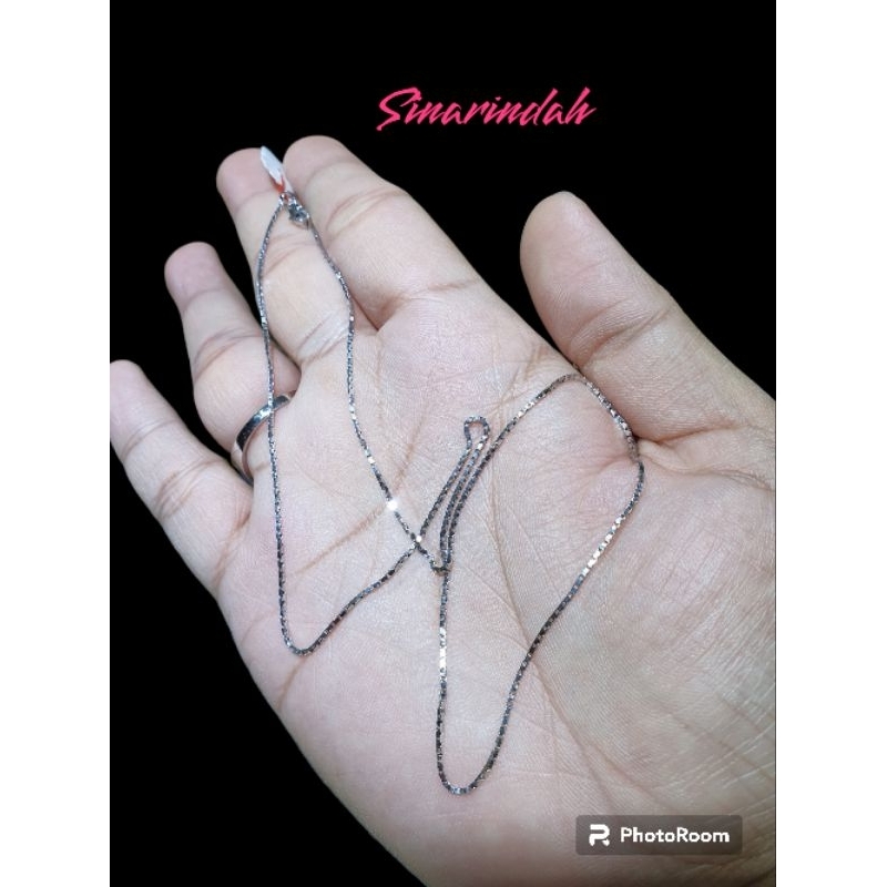 kalung 50cm santa emas putih 750