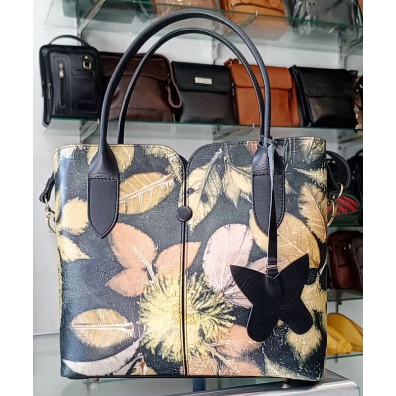 Tas Wanita Kulit Asli Ecoprint Nature