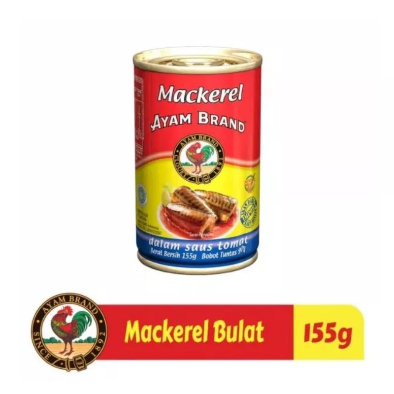 

Mackerel Saus Tomat 155 G Ayam Brand
