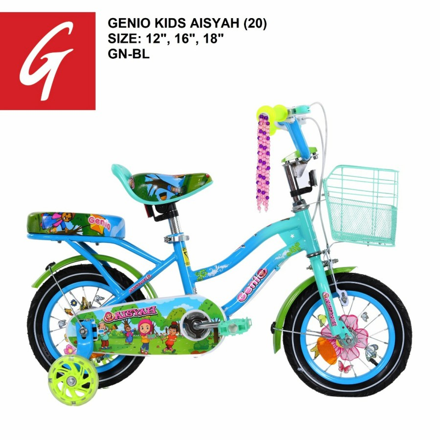 Sepeda mini 16 inch anak cewek keranjang genio by united usia 4-9 tahun SNI NEW