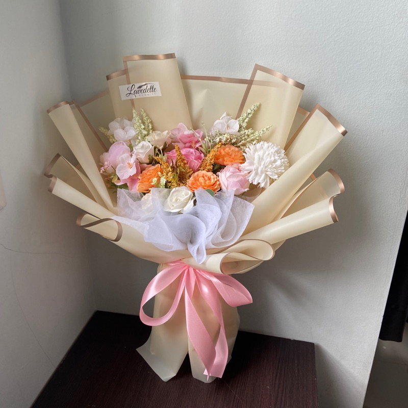 READY STOCK BUKET BUNGA KOREA / BUCKET BUNGA / ARTIFICIAL FLOWERS / BUKET BUNGA WISUDA