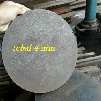 PLAT BESI POTONG BULAT TEBAL 4mm/PLAT BESI HITAM BULAT BERBAGAI UKURAN