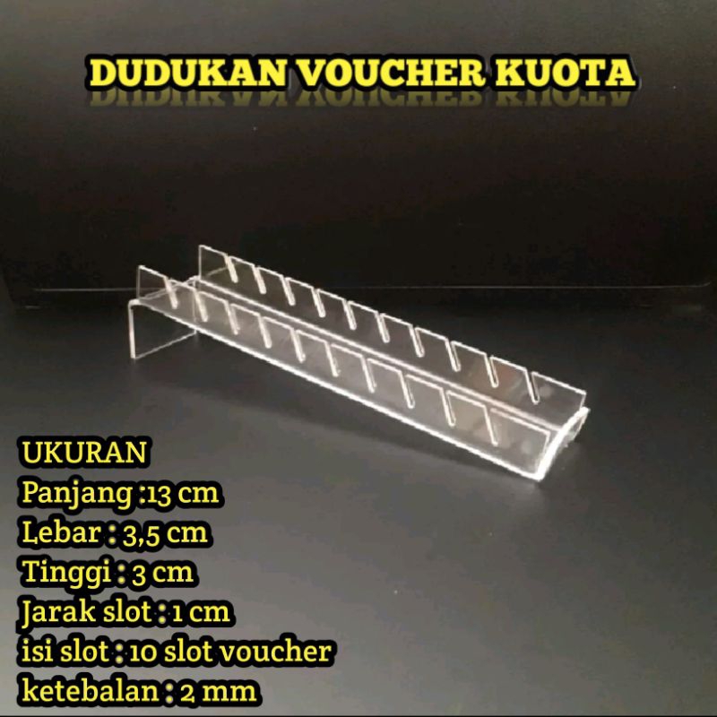 DUDUKAN VOUCHER PULSA KUOTA KONTER AKRILIK