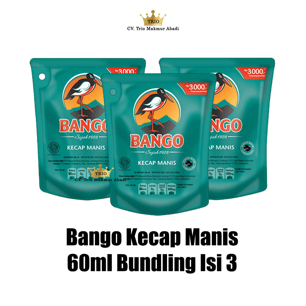 

Bango Kecap Manis 60ml Paket Bundling Isi 3pcs